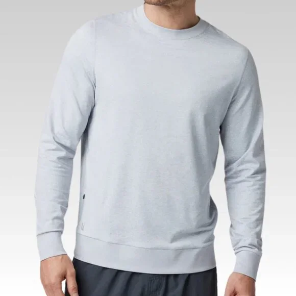 vuori Men's Ponto Performance Crew in Platinum Heather - XL - Picture 7 of 16